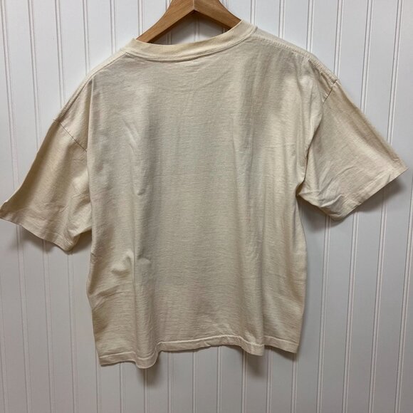 Disney Men's Mickey Mouse Graphic T Shirt Crew Neck Tee Cream Sz XL - Picture 2 of 6